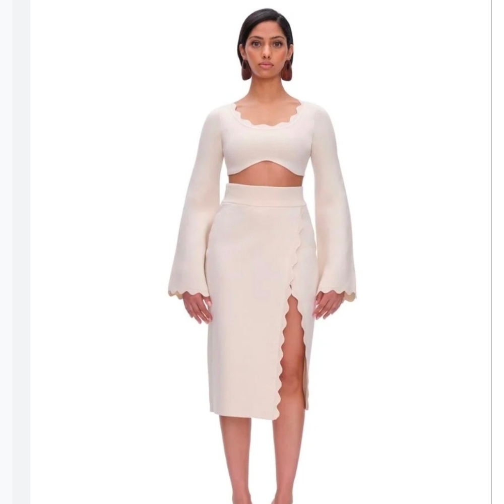 Andrea Iyamah Oda Cream Skirt Set